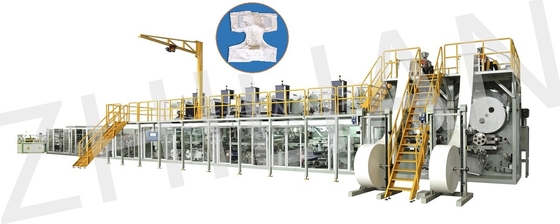 Pannolini adulti pieni di capacità di assorbimento eccellente servo che fanno macchina 300m/min